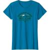 Mossy Oak Camping Retro Mountain Landscape Logo T-Shirt(Sapphire Blue)