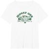 Mossy Oak Camping Retro Mountain Landscape Logo T-Shirt(White)