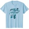 Mossy Oak Fishing Bass Open Water Classic Blue Logo T-Shirt(Baby Blue)