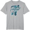 Mossy Oak Fishing Bass Open Water Classic Blue Logo T-Shirt(Heather Grey)