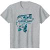 Mossy Oak Fishing Bass Open Water Classic Blue Logo T-Shirt(Heather Grey)
