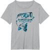 Mossy Oak Fishing Bass Open Water Classic Blue Logo T-Shirt(Heather Grey)
