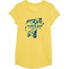 Mossy Oak Fishing Bass Open Water Classic Blue Logo T-Shirt(Lemon Yellow)