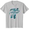 Mossy Oak Fishing Bass Open Water Classic Blue Logo T-Shirt(Silver Grey)