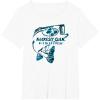 Mossy Oak Fishing Bass Open Water Classic Blue Logo T-Shirt(White)