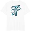 Mossy Oak Fishing Bass Open Water Classic Blue Logo T-Shirt(White)