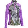 TrailCrest Women’s Long Sleeve 1/4 Zip Camo Shirt – Moisture Wicking, 4 Way Stretch – Perfect Outwear and Fitness Apparel