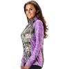 TrailCrest Women’s Long Sleeve 1/4 Zip Camo Shirt – Moisture Wicking, 4 Way Stretch – Perfect Outwear and Fitness Apparel