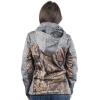 TrailCrest Women’s Softshell Hooded Jacket – Super Soft Plush Coral Fleece Lining – Mossy Oak Camo Patterns(Grey Heather – Breakup Country)