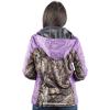 TrailCrest Women’s Softshell Hooded Jacket – Super Soft Plush Coral Fleece Lining – Mossy Oak Camo Patterns(Purple Heather – Breakup Country)