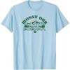 Mossy Oak Camping Retro Mountain Landscape Logo T-Shirt(Baby Blue)