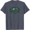Mossy Oak Camping Retro Mountain Landscape Logo T-Shirt(Heather Blue)