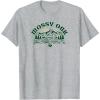 Mossy Oak Camping Retro Mountain Landscape Logo T-Shirt(Heather Grey)