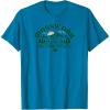 Mossy Oak Camping Retro Mountain Landscape Logo T-Shirt(Sapphire Blue)