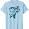 Mossy Oak Fishing Bass Open Water Classic Blue Logo T-Shirt(Baby Blue)