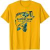 Mossy Oak Fishing Bass Open Water Classic Blue Logo T-Shirt(Golden Yellow)