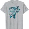 Mossy Oak Fishing Bass Open Water Classic Blue Logo T-Shirt(Heather Grey)