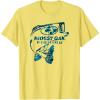 Mossy Oak Fishing Bass Open Water Classic Blue Logo T-Shirt(Lemon Yellow)