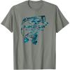Mossy Oak Fishing Bass Open Water Classic Blue Logo T-Shirt(Olive Heather)