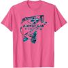 Mossy Oak Fishing Bass Open Water Classic Blue Logo T-Shirt(Pink Heather)