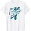 Mossy Oak Fishing Bass Open Water Classic Blue Logo T-Shirt(White)
