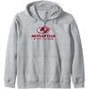 Mossy Oak Fishing Open Water Classic Red Logo Zip Hoodie(Heather Grey)