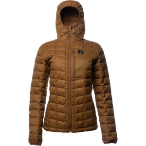 Gator Waders Womens Cumulus Jacket – Insulated Lightweight Windproof Hunting Puffer with Hood – Rated for 0-45°F Cold Weather(Dirt)