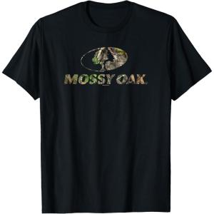 Mossy Oak Camouflage Logo Fill T-Shirt Small(Black)