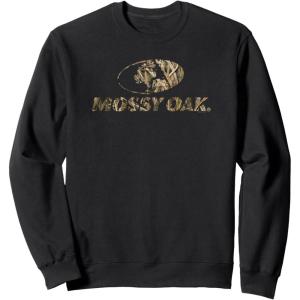 Mossy Oak Nature Camouflage Classic Outdoors Logo V2 Sweatshirt(Black)