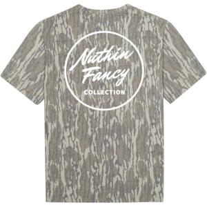 Nuthin Fancy Shirts | Graphic Logo Tee | Classic T-Shirt | Relaxed Fit(Mossy Oak – Original Bottomland)