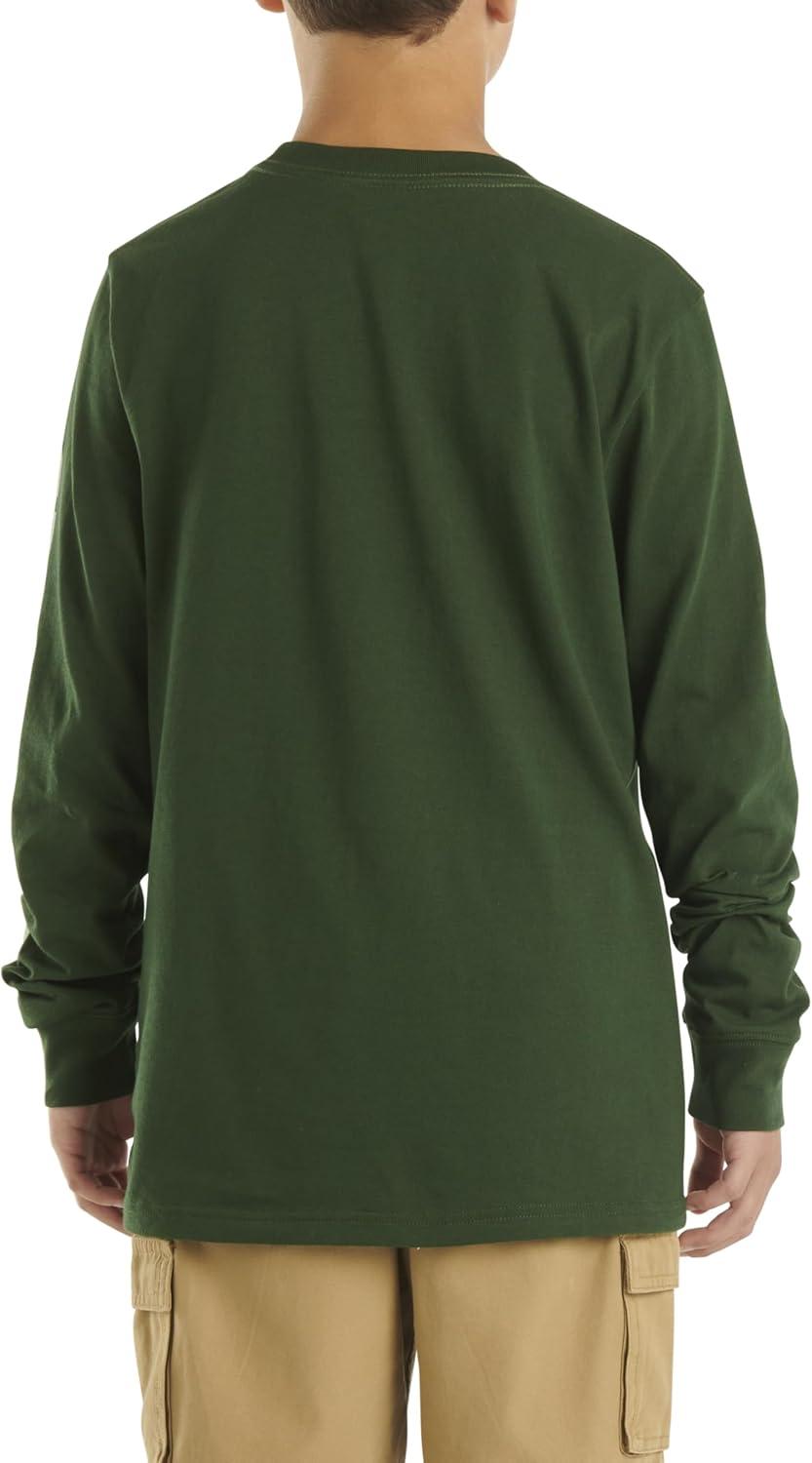 image:imageCarhartt Boys LongSleeve Logo Sleeve Pocket TShirtMountain View