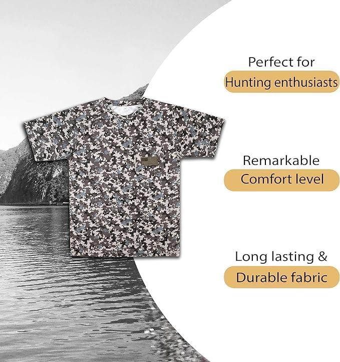 image:imageKids Patriotic Camo TShirt USA Flag Embroidered Tee for Boys amp Girls Perfect for Outdoors amp HuntingUrban Digital Camo
