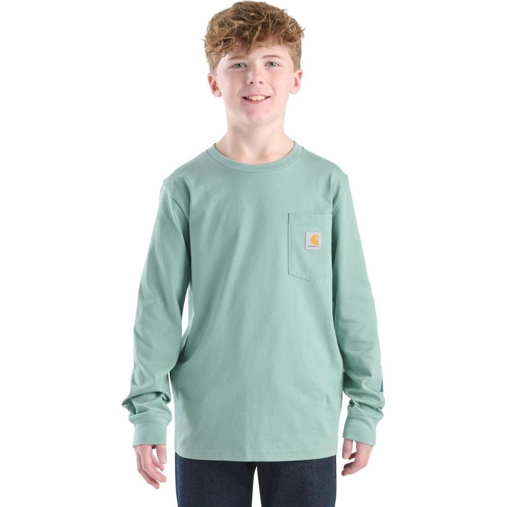 image:imageCarhartt Boys LongSleeve Logo Sleeve Pocket TShirtPatina