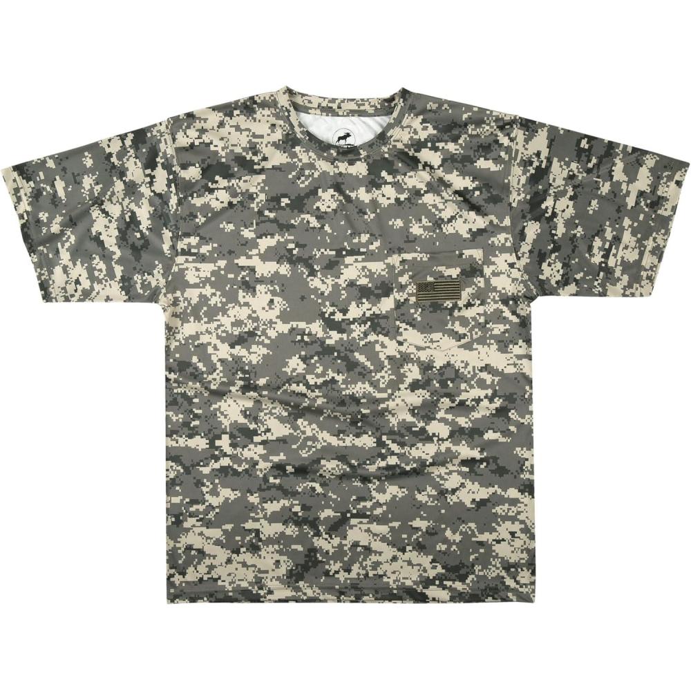 image:imageKids Patriotic Camo TShirt USA Flag Embroidered Tee for Boys amp Girls Perfect for Outdoors amp HuntingUinversal Digital Camo
