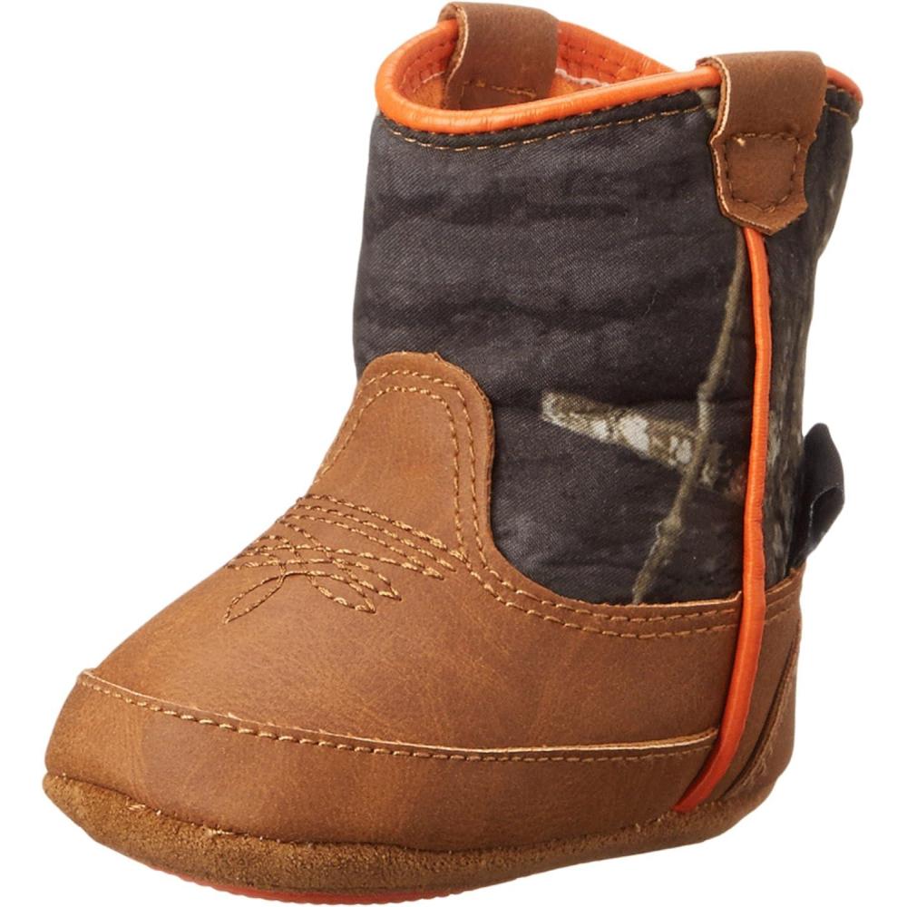 image:imageMampF Western Kids Gunner Baby Boys InfantToddler Bucker Boot Mossy OakBrown