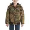 Carhartt Boys’ Flannel-Lined Hooded Canvas Insulated Zip-Up Jacket(Mossy Oak Country Camo)