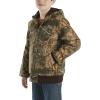 Carhartt Boys’ Flannel-Lined Hooded Canvas Insulated Zip-Up Jacket(Mossy Oak Country Camo)