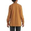 Carhartt Boys Long-Sleeve Logo Sleeve Pocket T-Shirt(Brown Tan)
