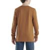 Carhartt Boys Long-Sleeve Logo Sleeve Pocket T-Shirt(Carhartt Brown)