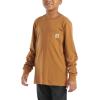 Carhartt Boys Long-Sleeve Logo Sleeve Pocket T-Shirt(Carhartt Brown Tan)