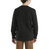 Carhartt Boys Long-Sleeve Logo Sleeve Pocket T-Shirt(Caviar Black)