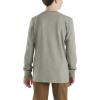 Carhartt Boys Long-Sleeve Logo Sleeve Pocket T-Shirt(Charcoal Grey Heather)