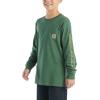 Carhartt Boys Long-Sleeve Logo Sleeve Pocket T-Shirt(Cilantro)