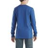 Carhartt Boys Long-Sleeve Logo Sleeve Pocket T-Shirt(Galaxy Blue)