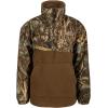 Drake Waterfowl Youth MST Eqwader DW3020 1/4 Zip Hunting Waterproof Breathable Fleece Lined Warm Jacket with Multiple Pockets(Realtree Max-7)
