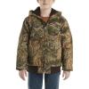 Carhartt Boys’ Flannel-Lined Hooded Canvas Insulated Zip-Up Jacket(Mossy Oak Country Camo)
