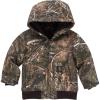 Carhartt Boys’ Flannel-Lined Hooded Canvas Insulated Zip-Up Jacket(Mossy Oak Country Dna)