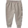 Carhartt Kid’s CK8429 Fleece Logo Sweatpant – Boys(Grey Heather)