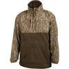Drake Waterfowl Youth MST Eqwader DW3020 1/4 Zip Hunting Waterproof Breathable Fleece Lined Warm Jacket with Multiple Pockets(Mossy Oak Bottomland)