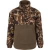 Drake Waterfowl Youth MST Eqwader DW3020 1/4 Zip Hunting Waterproof Breathable Fleece Lined Warm Jacket with Multiple Pockets(Old School)